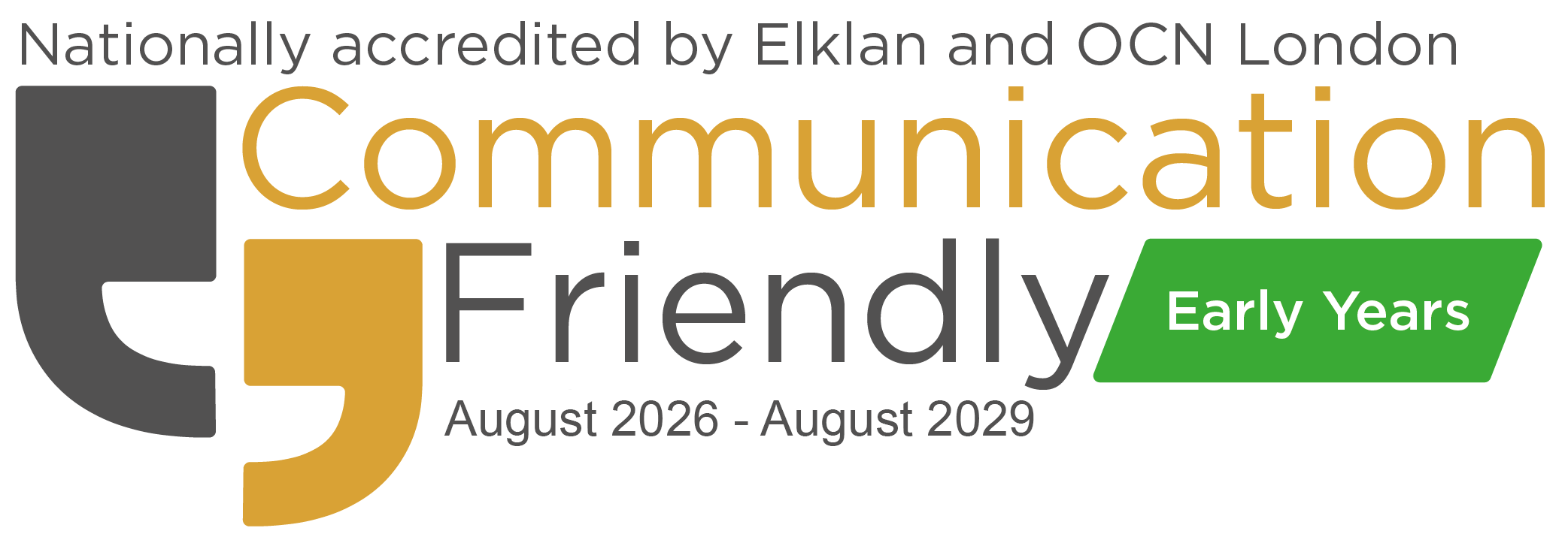 Communication Friendly  Early Years 2026- 2029