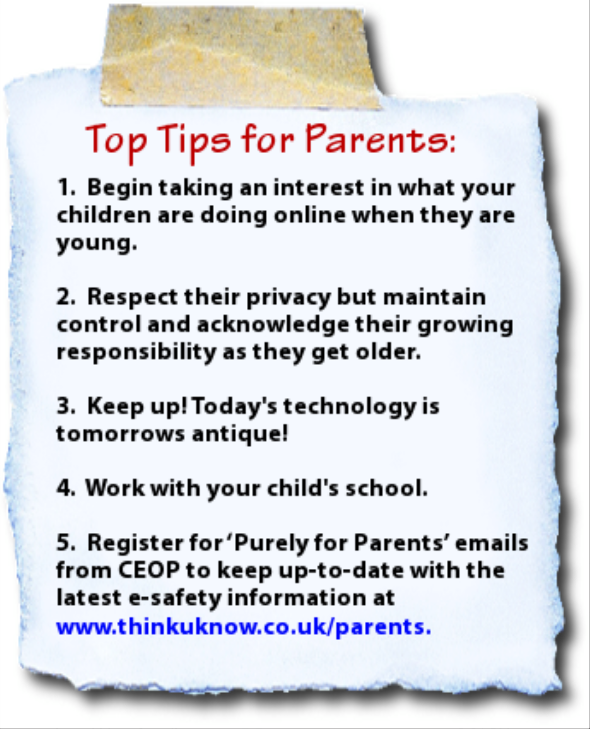 Top tips for parents to keep kids safe online