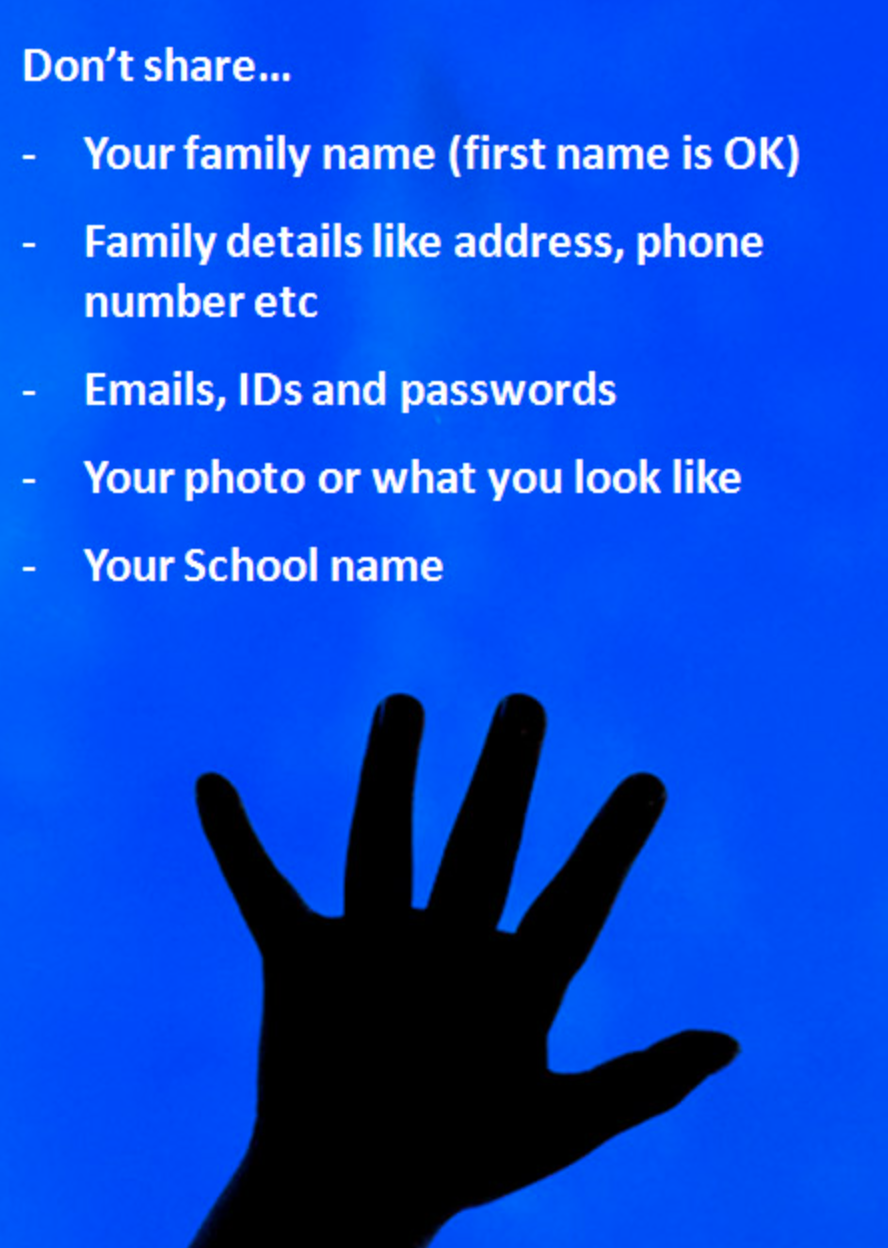 Reminders for what information not to share online