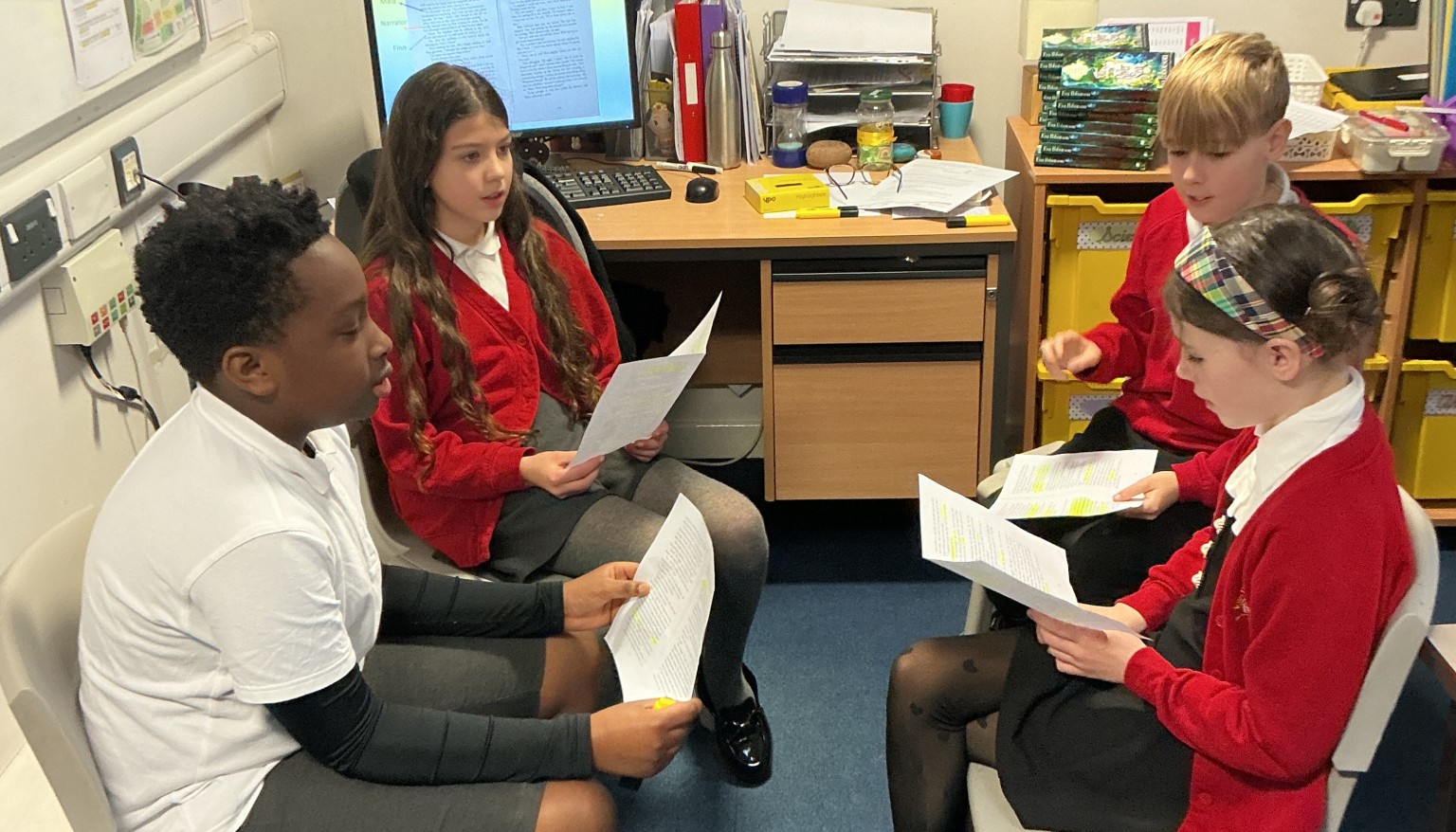 Mrs Whitehead recorded our final performance. We used expression and intonation to bring the text to life.