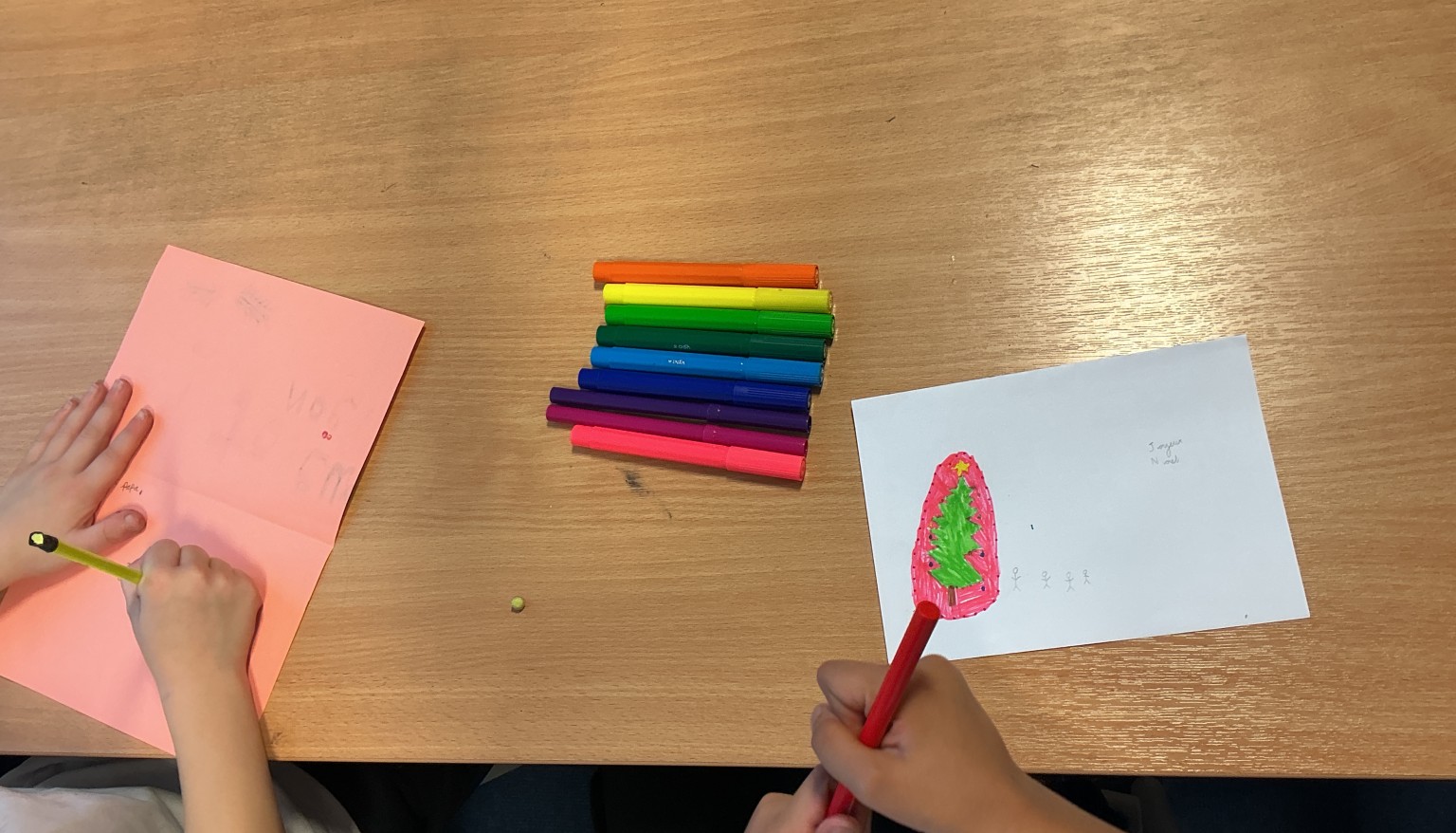 French Christmas cards in the making