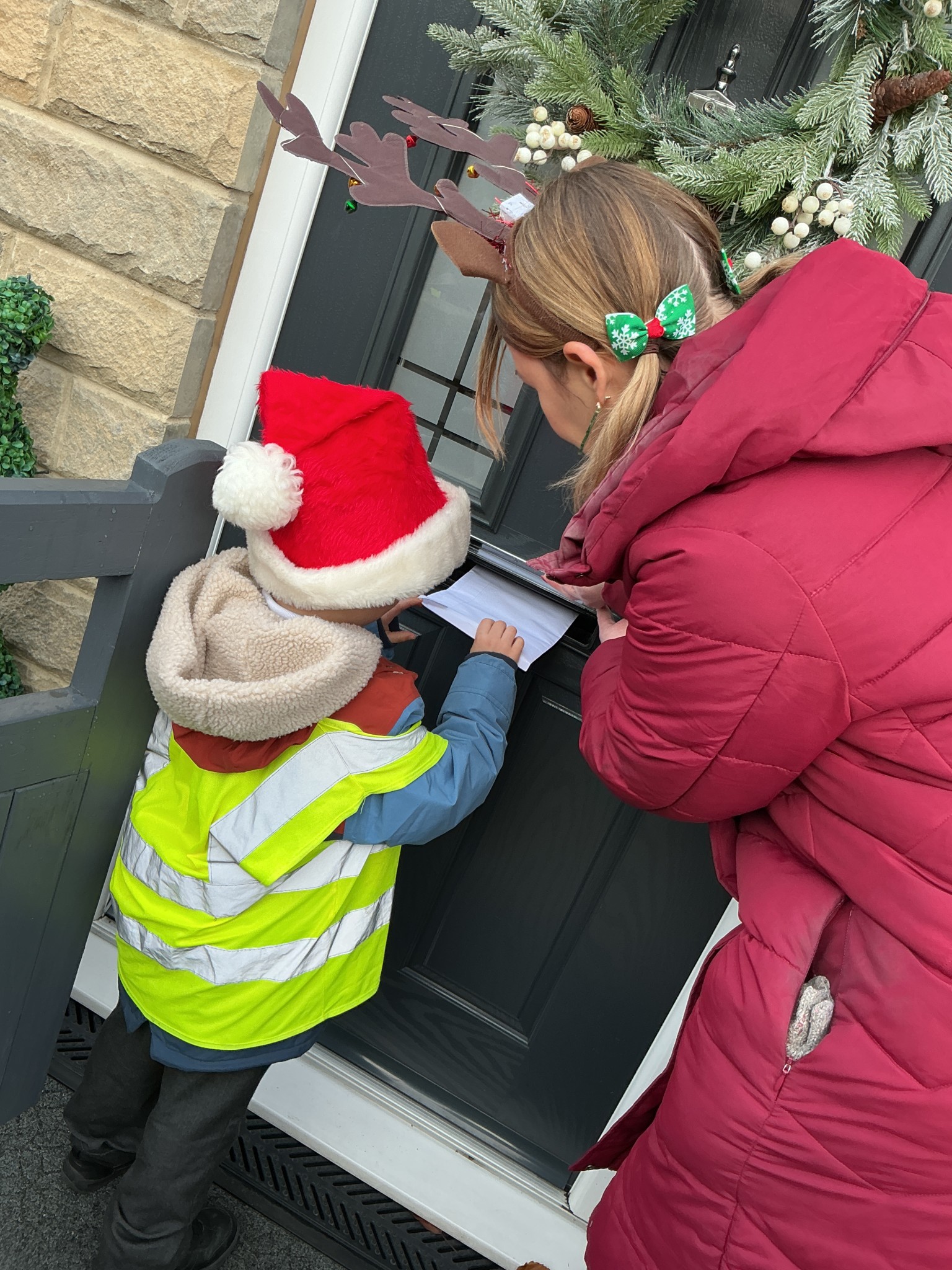 Reception delivering Christmas cards (Autumn Term 2025)
