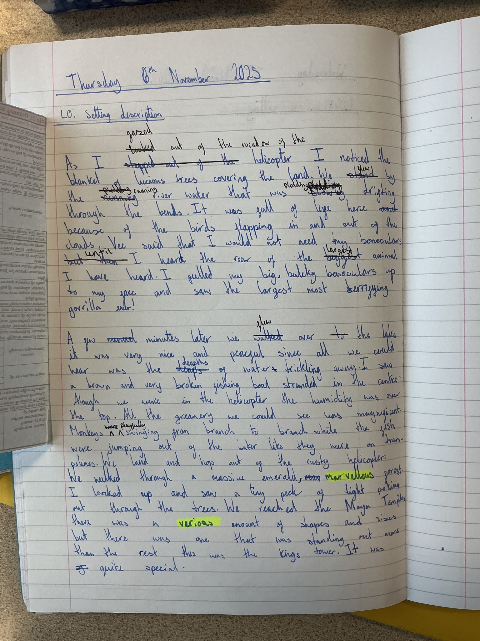 Writing- setting description