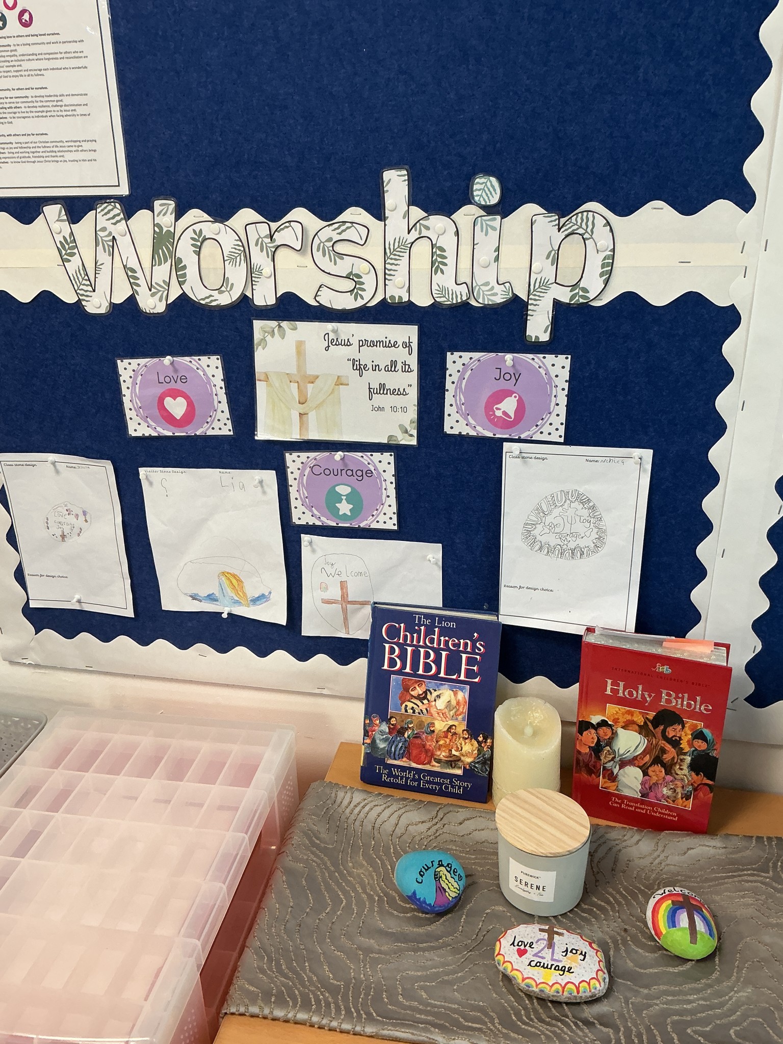 Our worship area