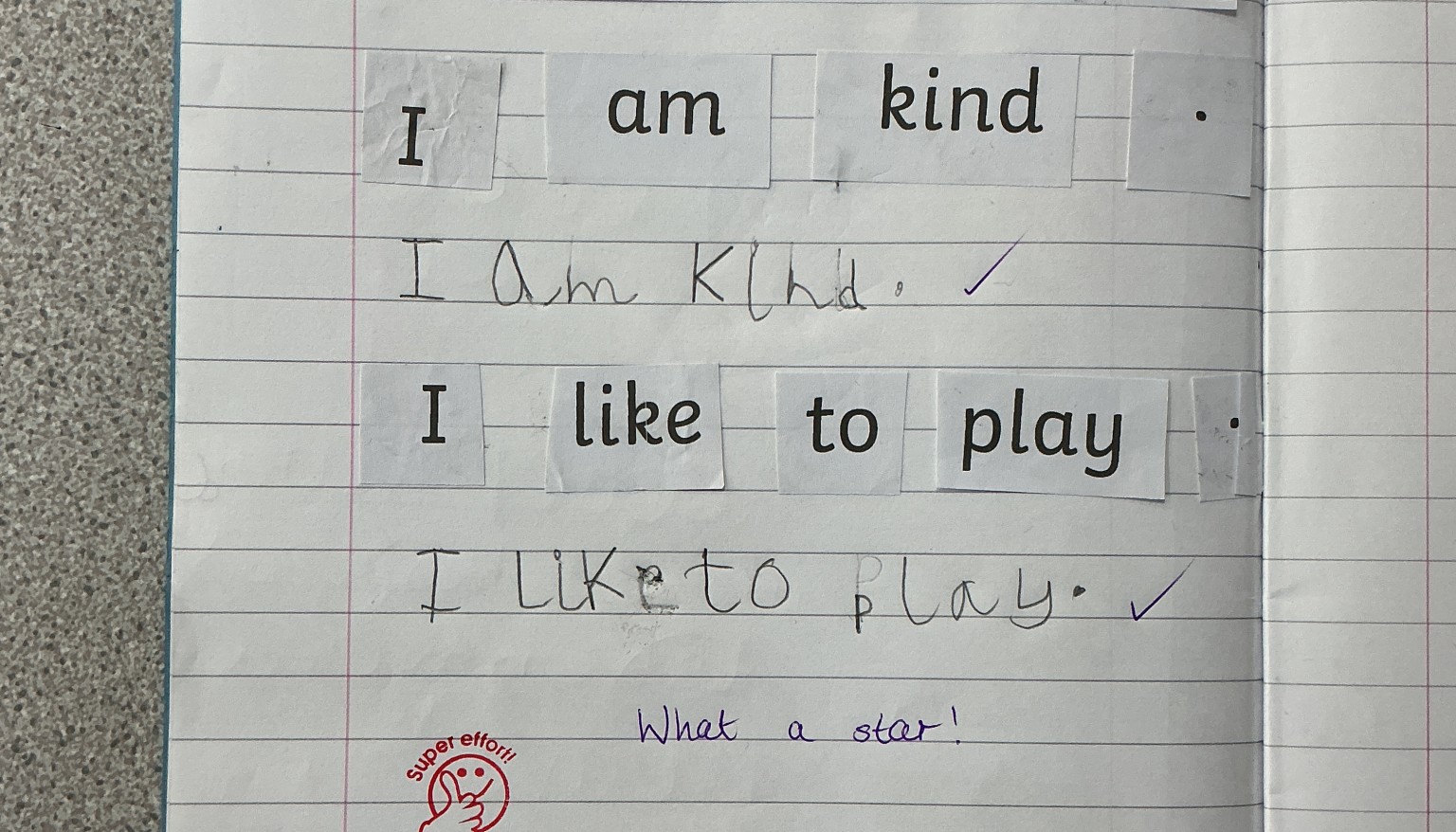 I unscrambled the sentences and made sure it started with a capital letter and ended with a full stop. 