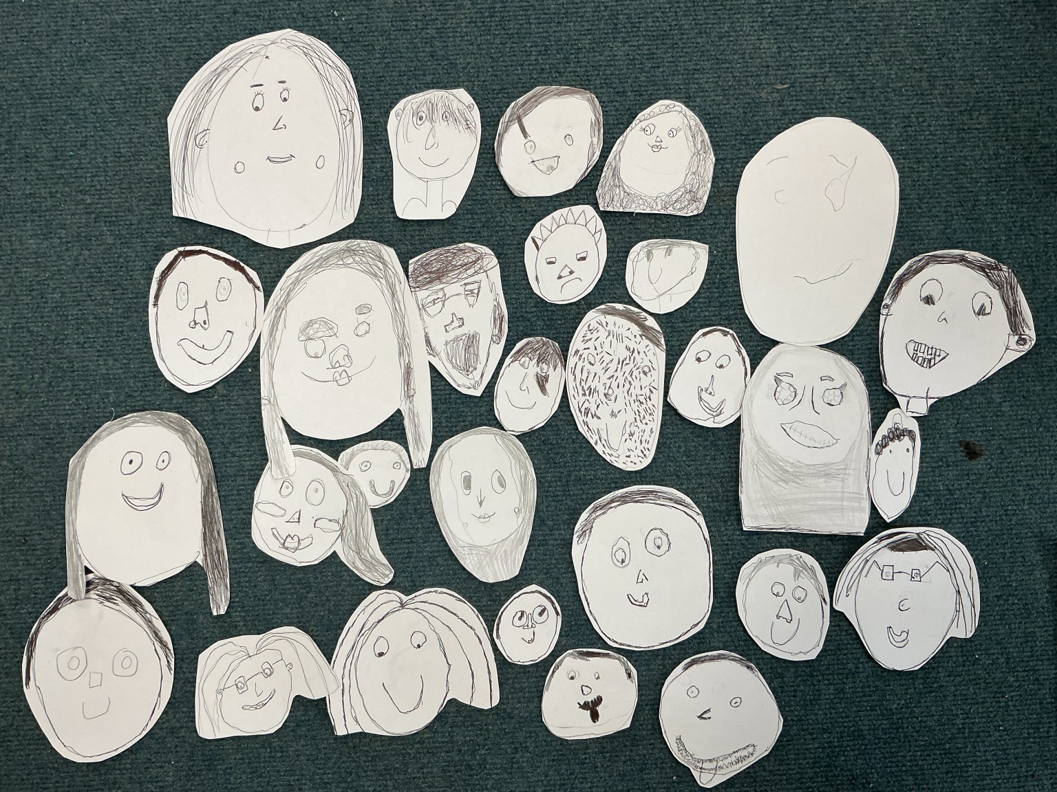 Our class portraits in the style of Quentin Blake
