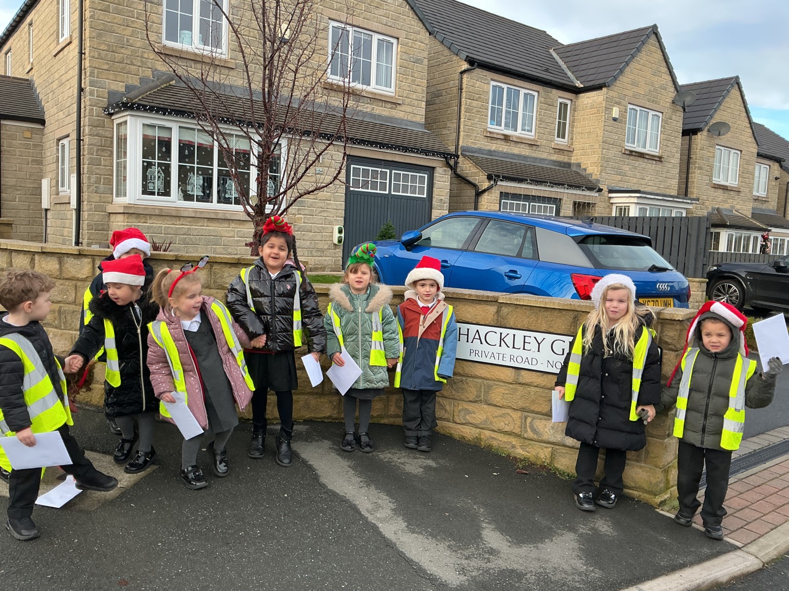 Reception delivering Christmas cards (Autumn Term 2025)