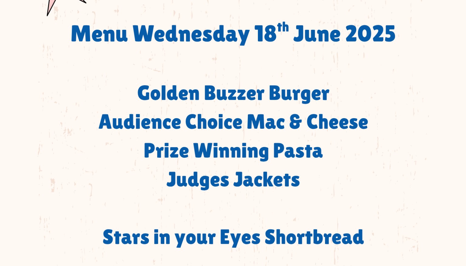 Menu - 18th June 2025