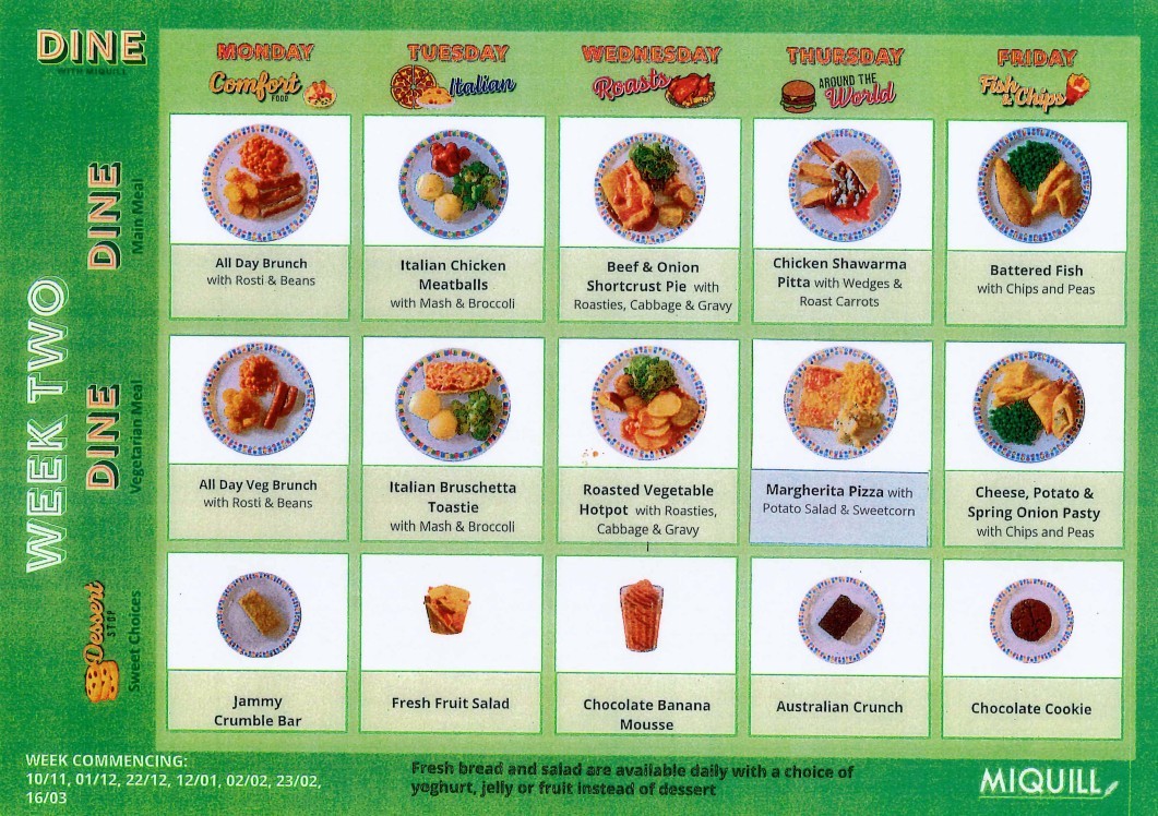 Week 2 Menu