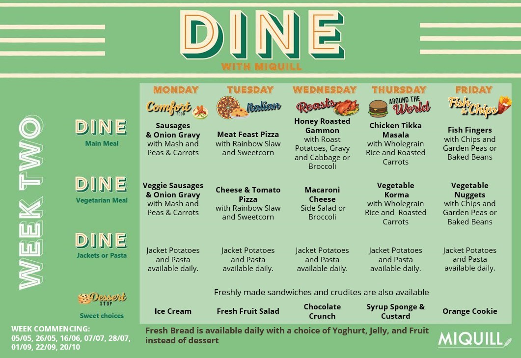 Week Two Menu