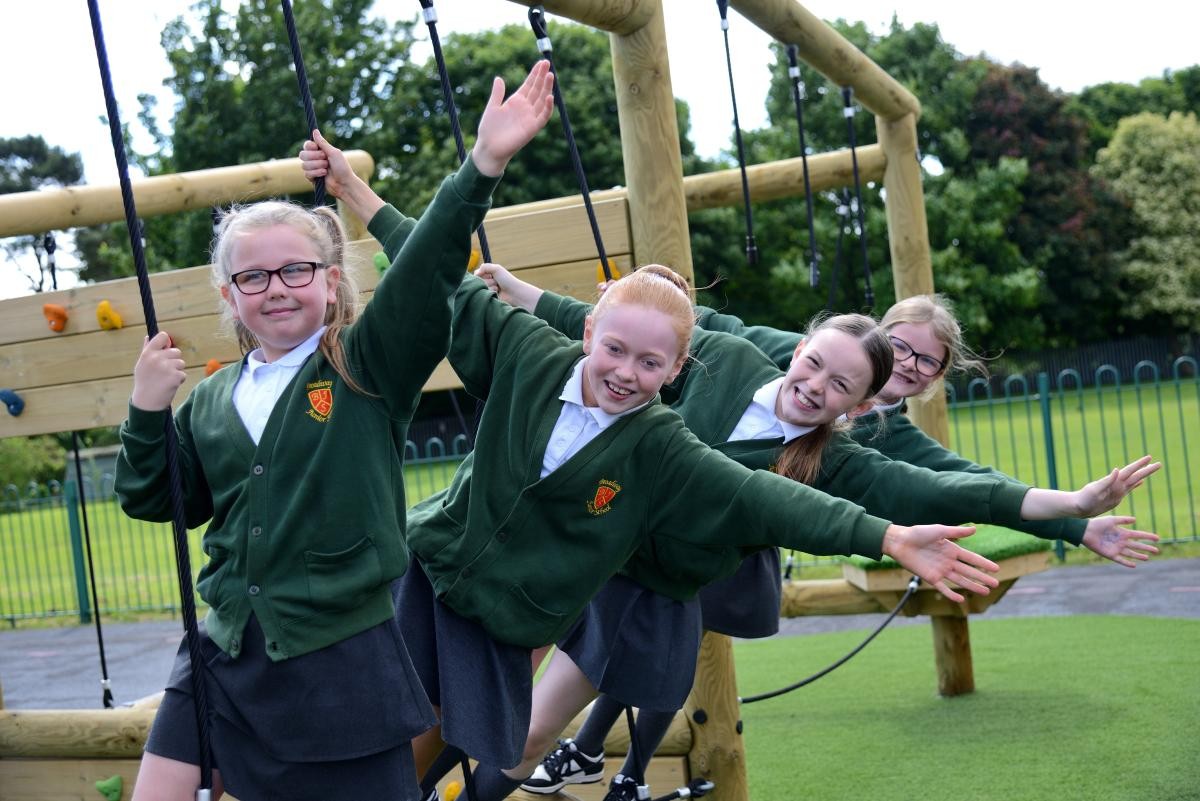 Children on trim trail 