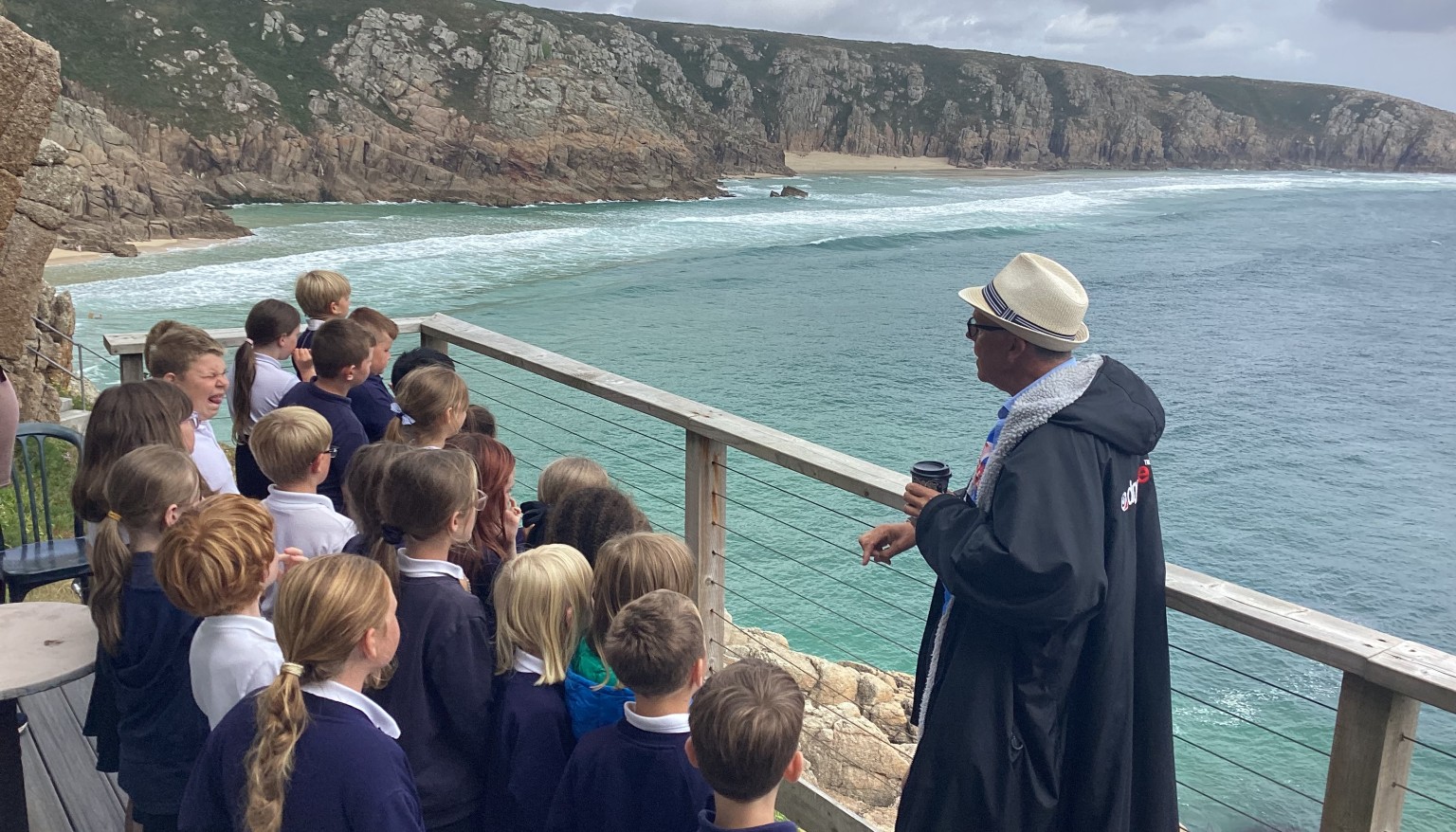 Enjoying the wonderful local landmarks - The Minack Theatre, Porthcurno