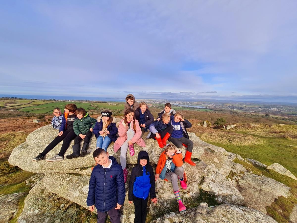 Group photo on Rock