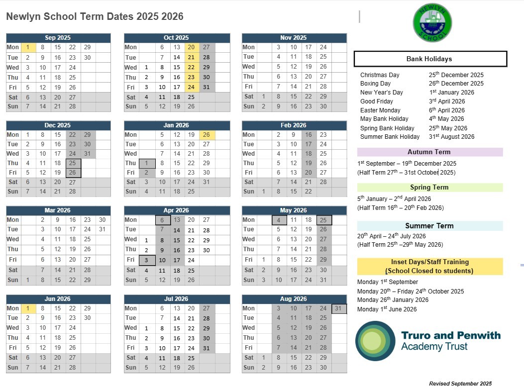 Newlyn School Term Dates