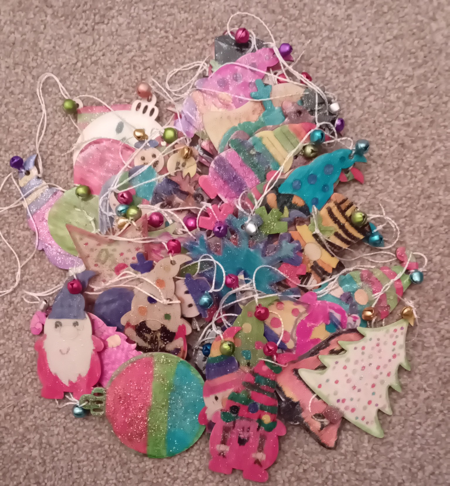 Mini Makers have been busy making decorations for the Christmas Fayre.