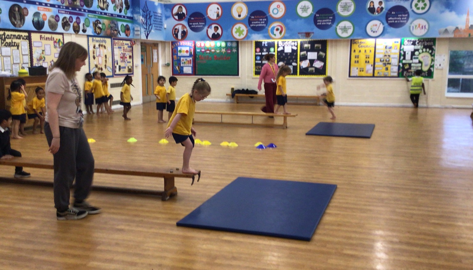 Getting ready to jump.