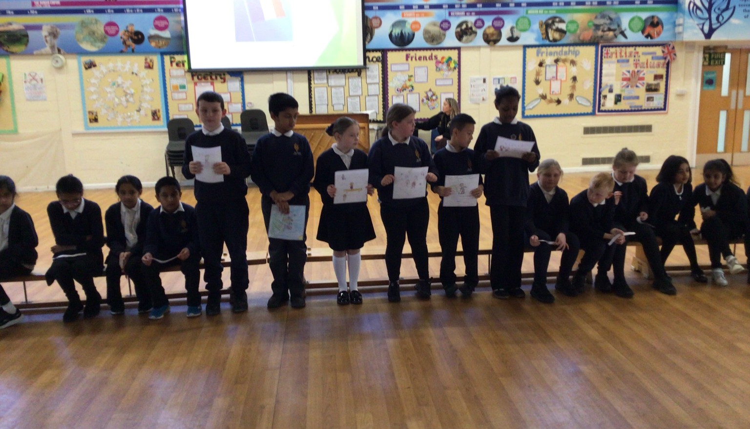 We regularly present in assembly and share our learning. 