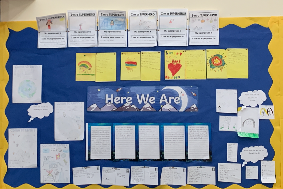 Year 2 read 'Here We Are' by Oliver Jeffers for our Well Being unit of work. 