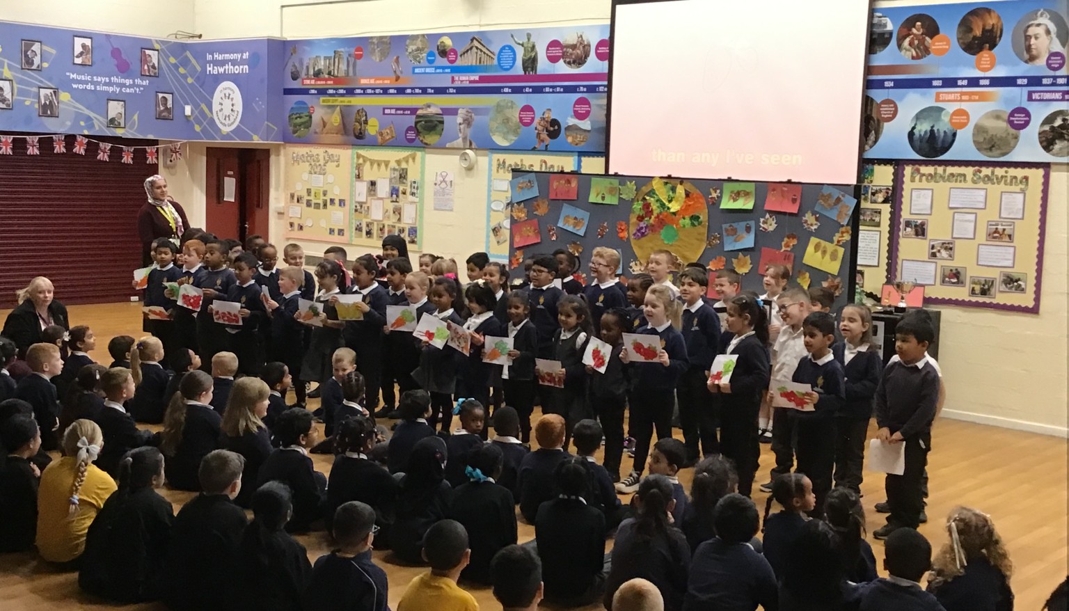 We regularly present in assembly and share our learning. 
