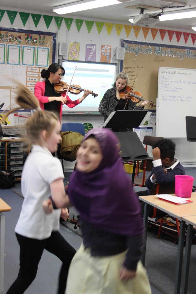 Musicians from Royal Northern Sinfonia visited our ensemble rehearsals - January 2018