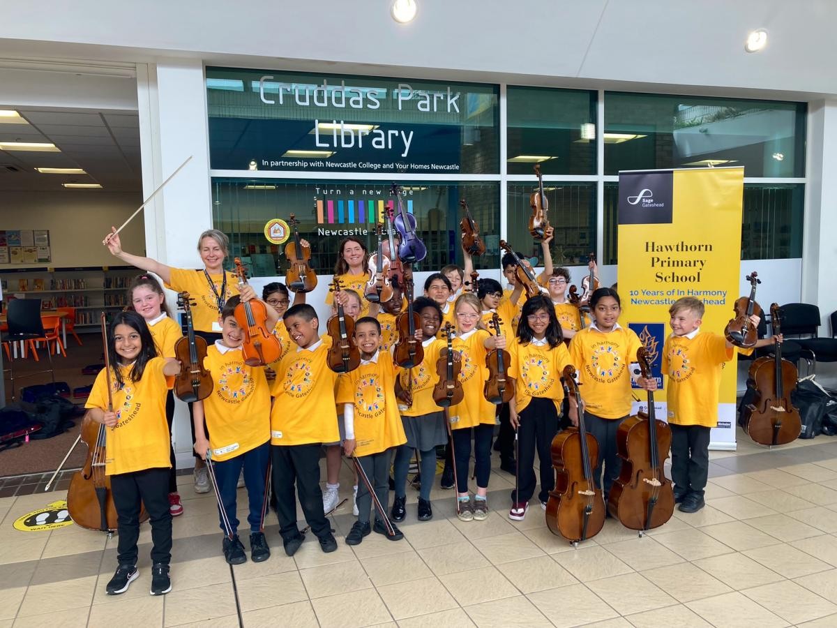 Haydn Strings Ensemble Performing at Cruddas Park Shopping centre