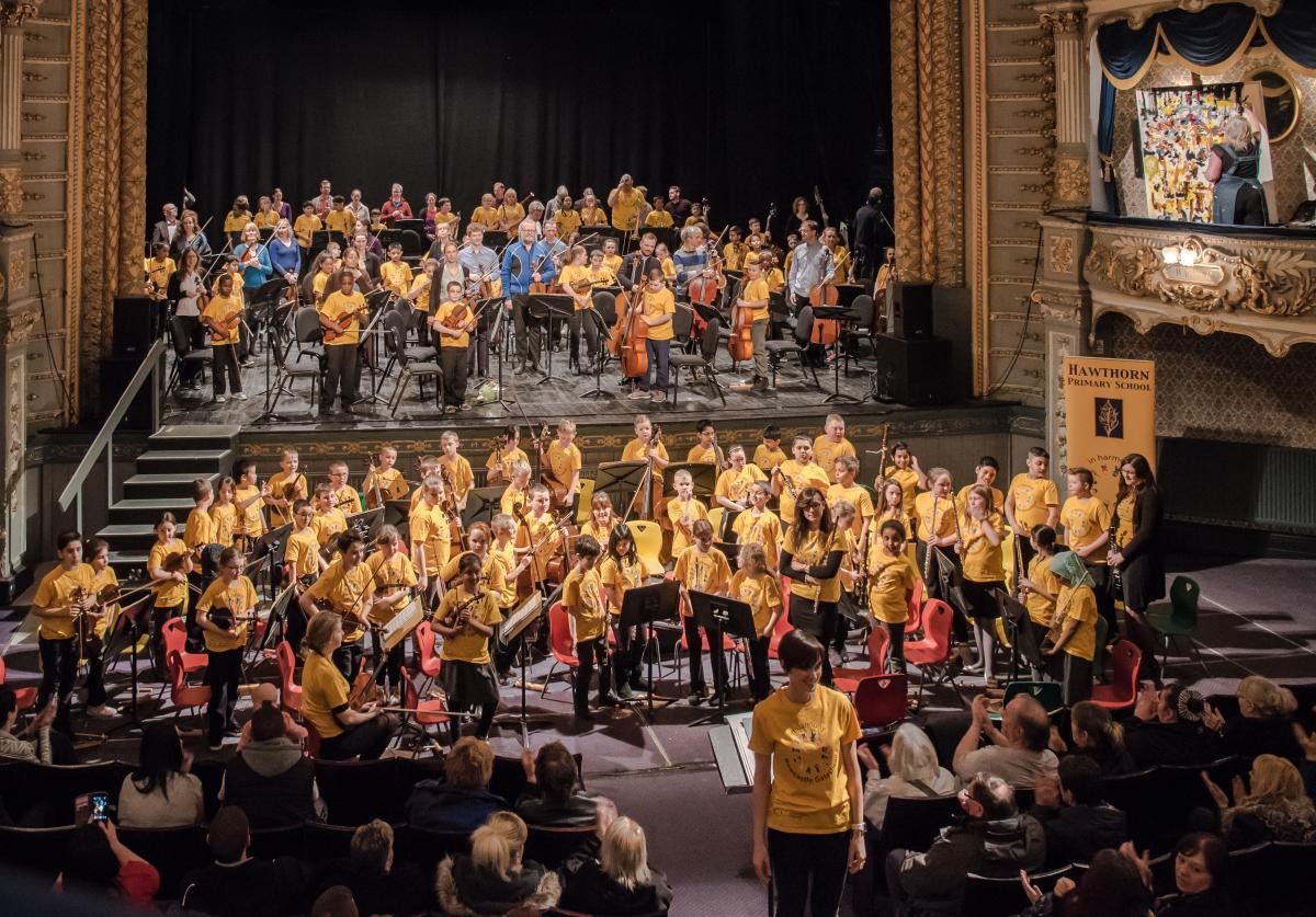 All of the children in years 4, 5 and 6 performed at the Tyne Theatre and Opera House alongside Royal Northern Sinfonia - March 2016