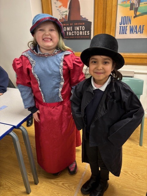 Trying victorian clothing