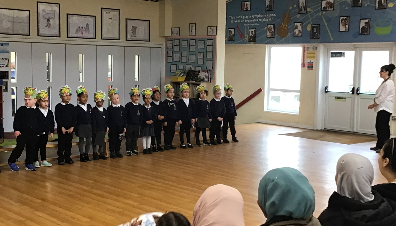 We performed and shared our learning with our parents. 