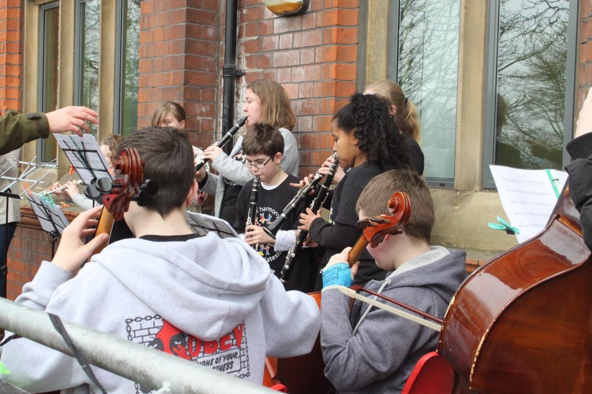 Performing at 'Edible Elswick', a popular event in our local community - April 2018