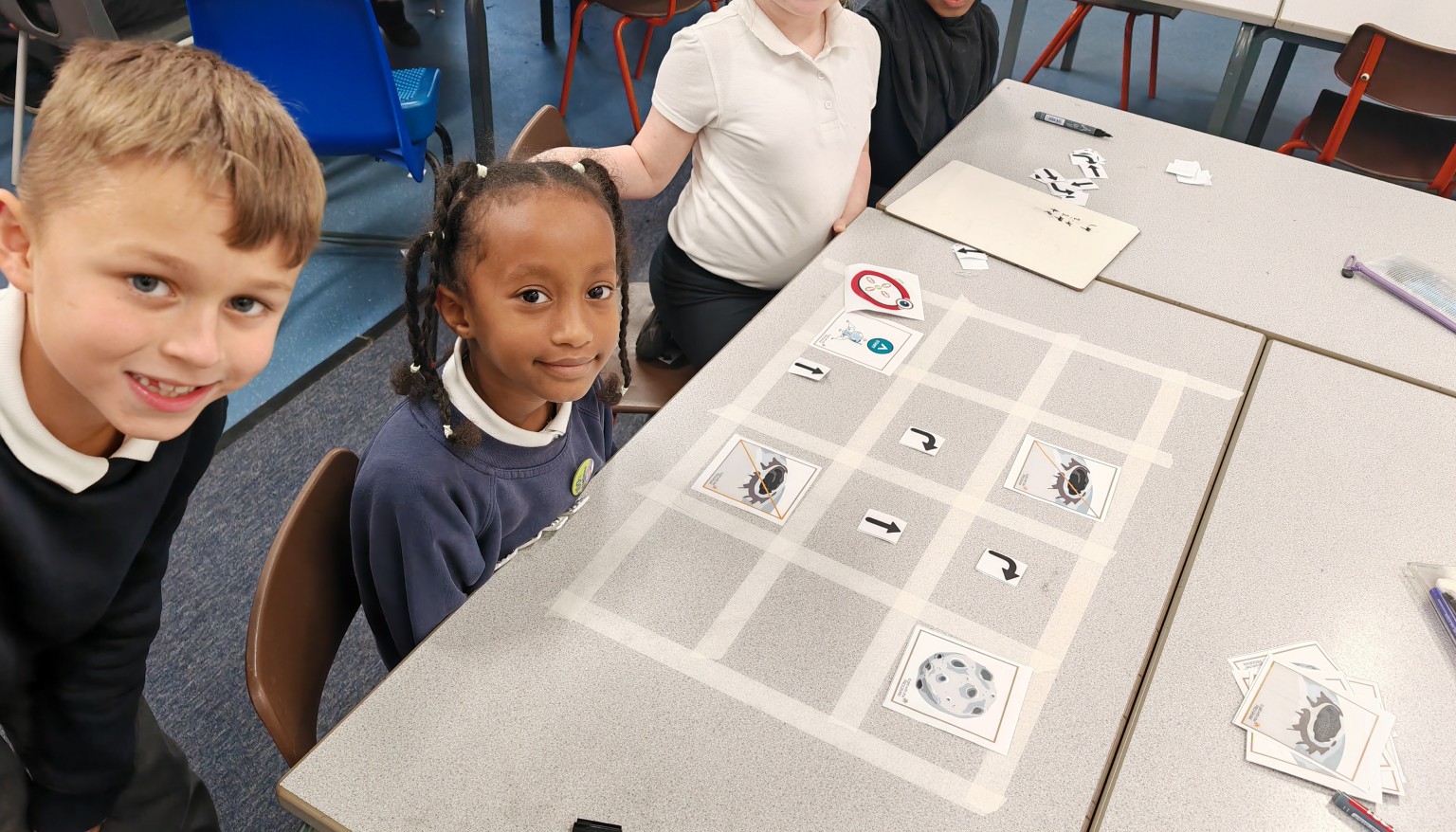 Testing our algorithm to collect the moon rocks