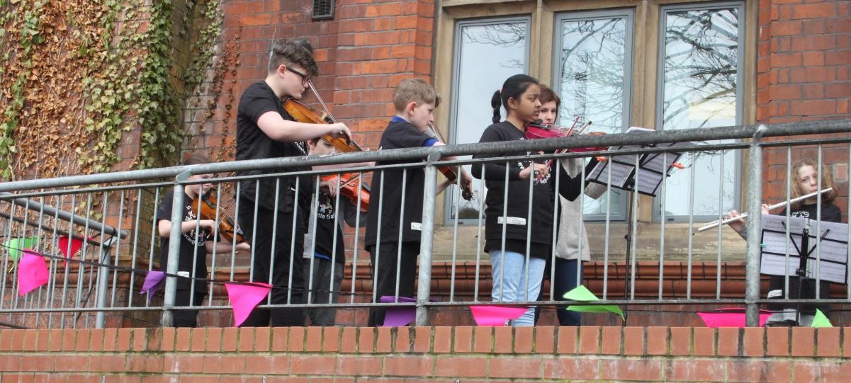 Performing at 'Edible Elswick', a popular event in our local community - April 2018