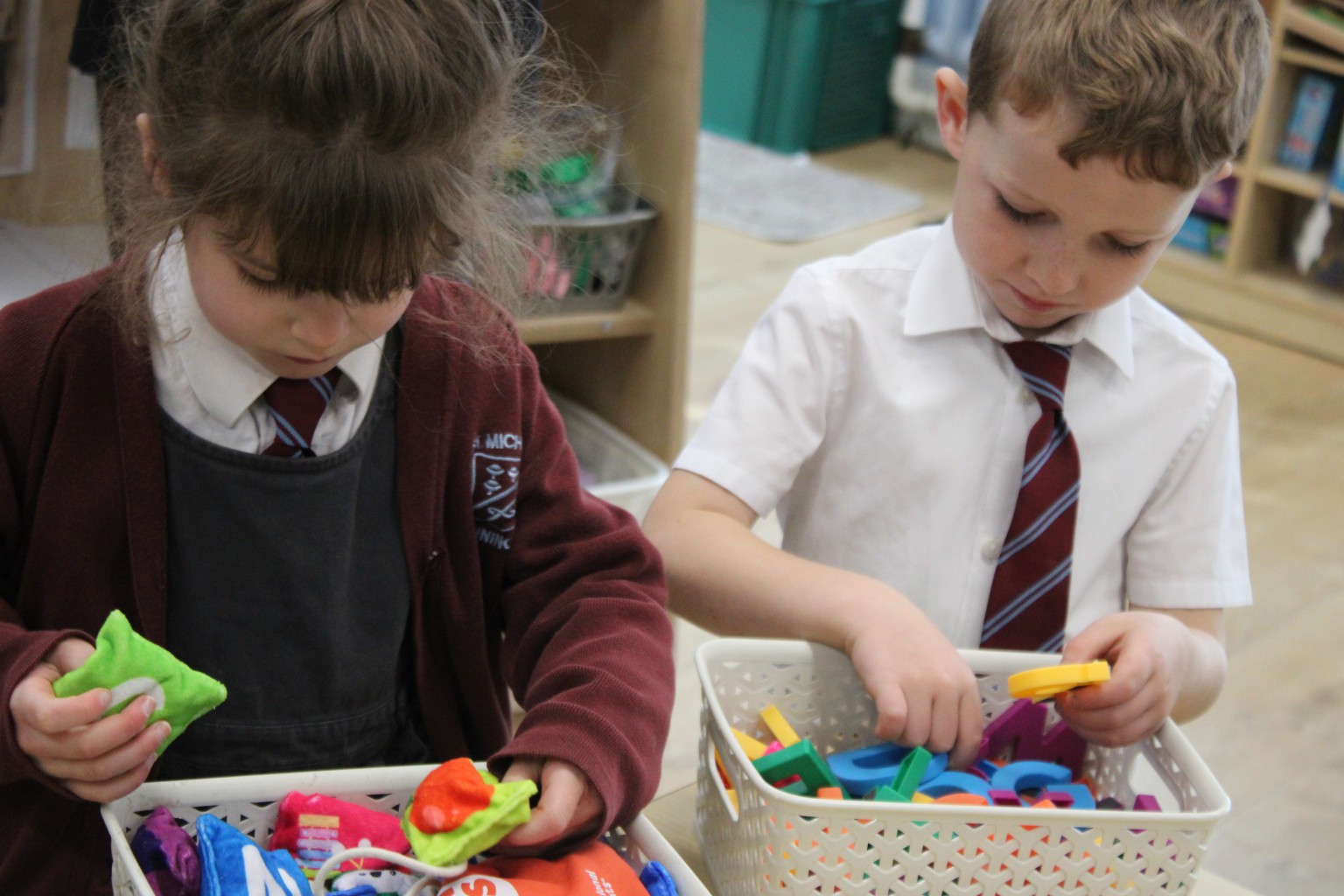 Children engaged in an activity