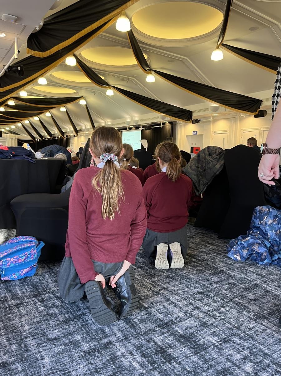 Year 6 attending a 'Mindfulness Roadshow' at Ascot Racecourse