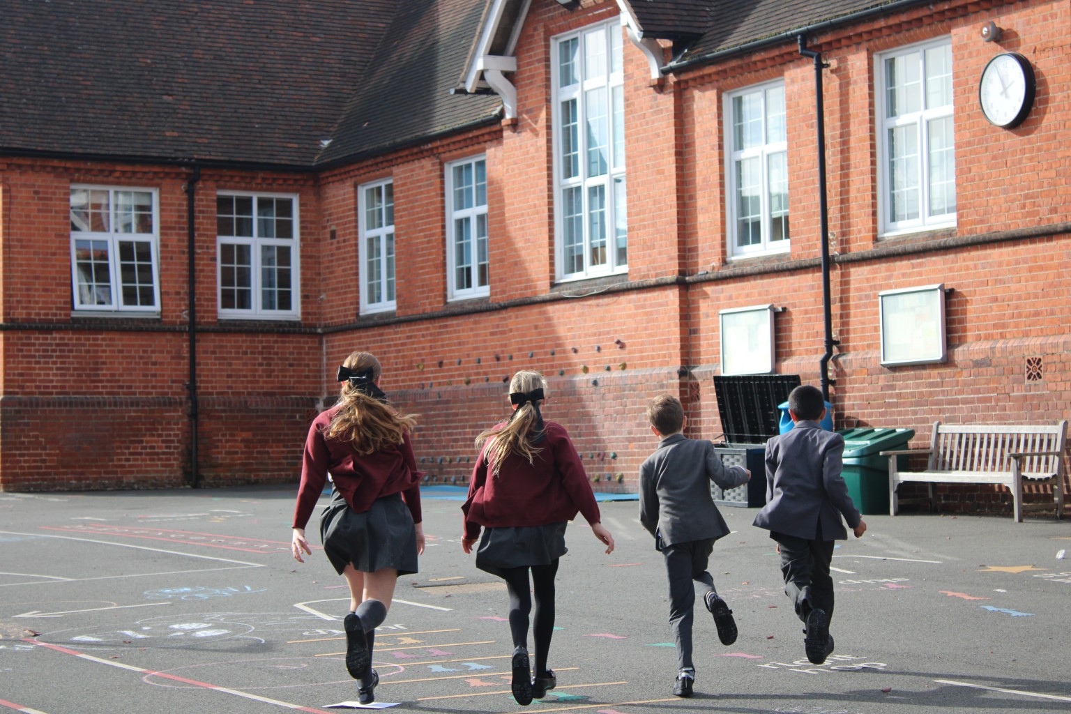 Children running