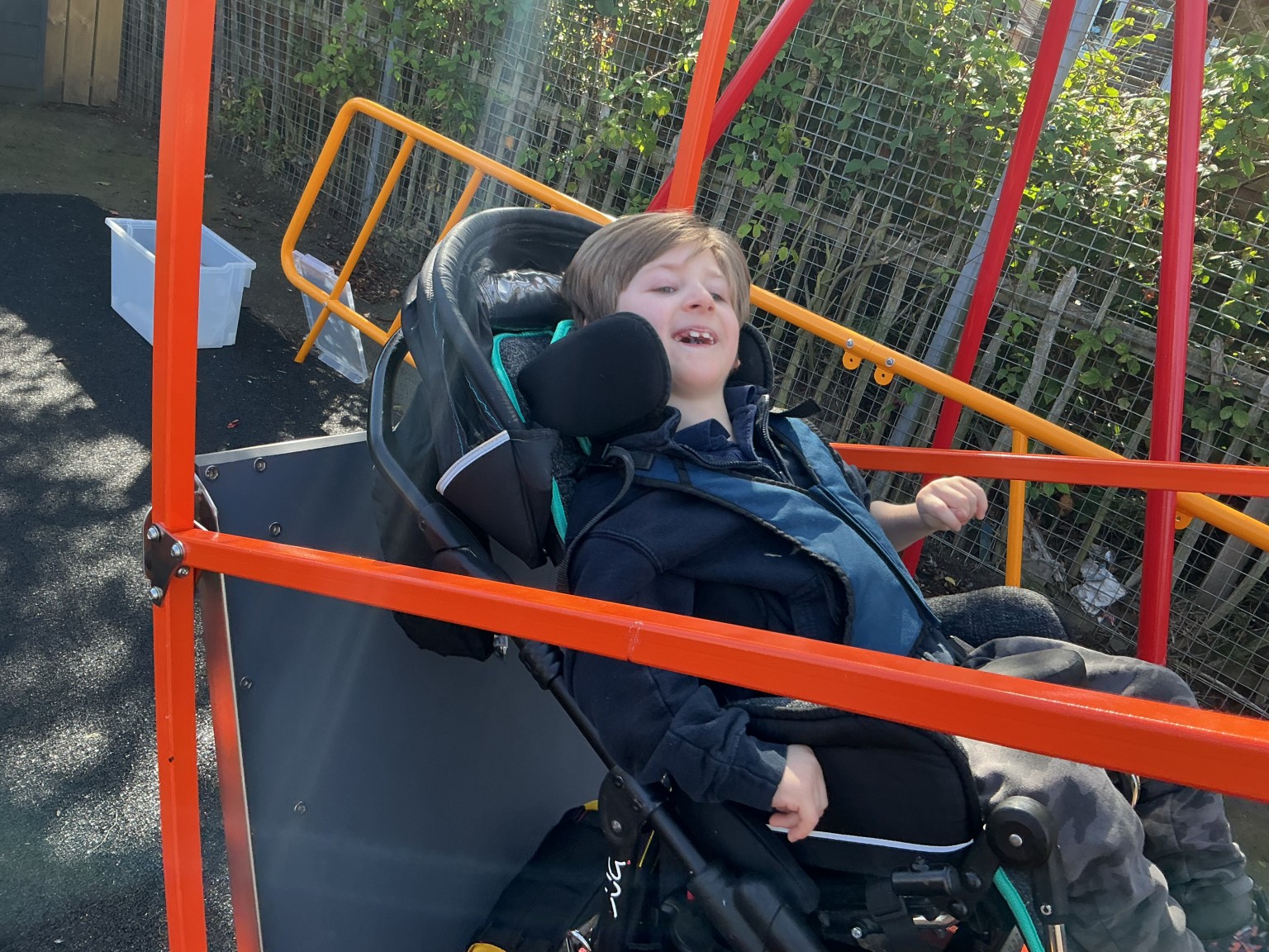 Fun on the new swing