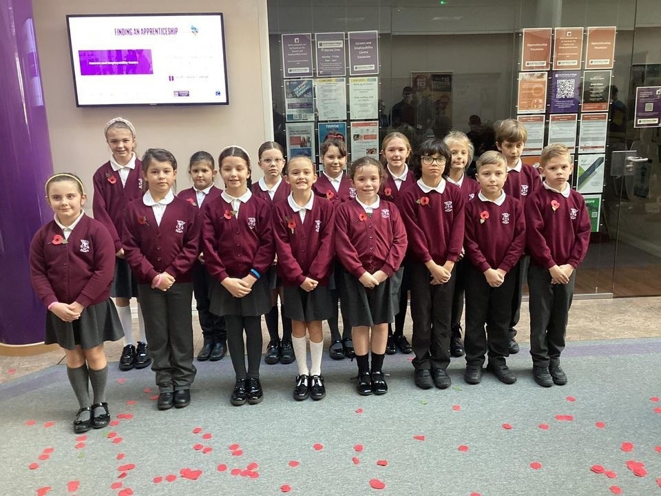 Singing at South Devon College for Remembrance