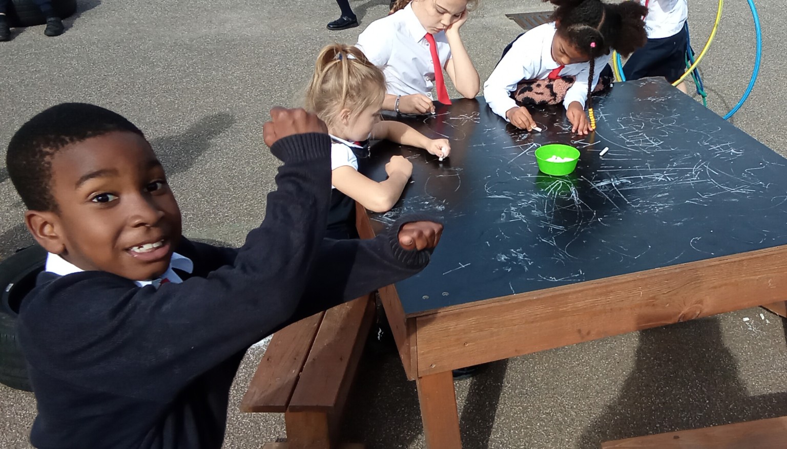 Chalking at break time