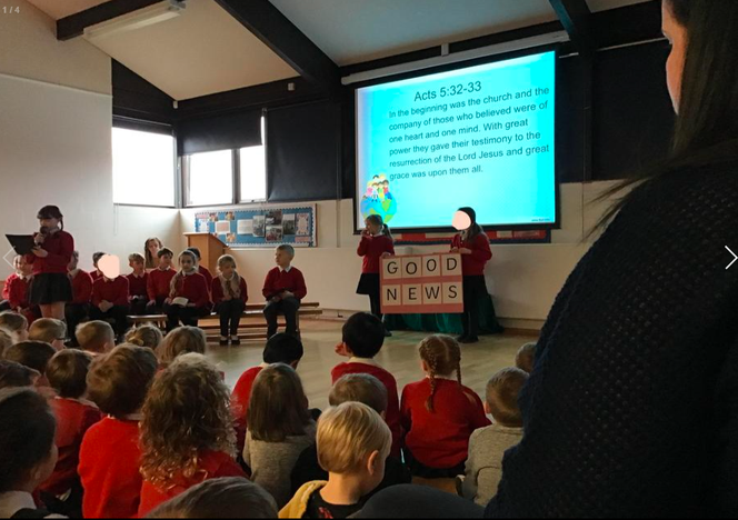 Year 4 leading the Liturgy for Christian Unity