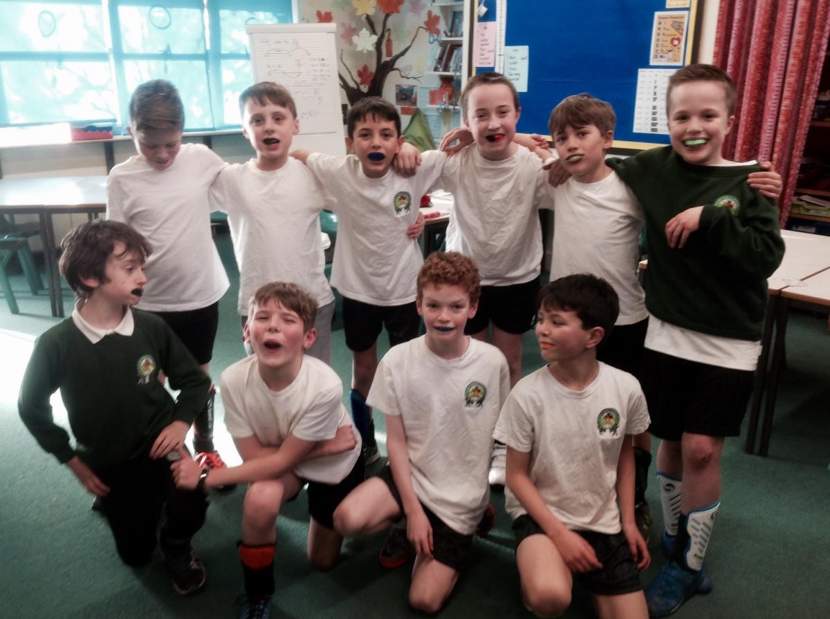 YES we can - wear the gum shields to play hockey and smile too!