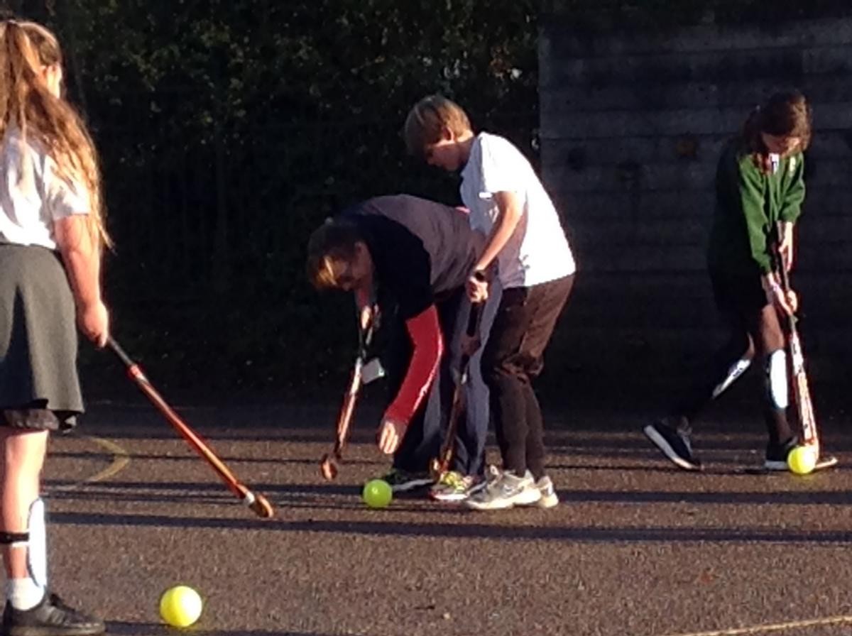 A beautiful winter sunny afternoon for our first Quick Stick Hockey lesson