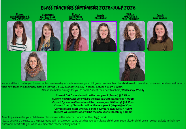 Class teachers 25/26