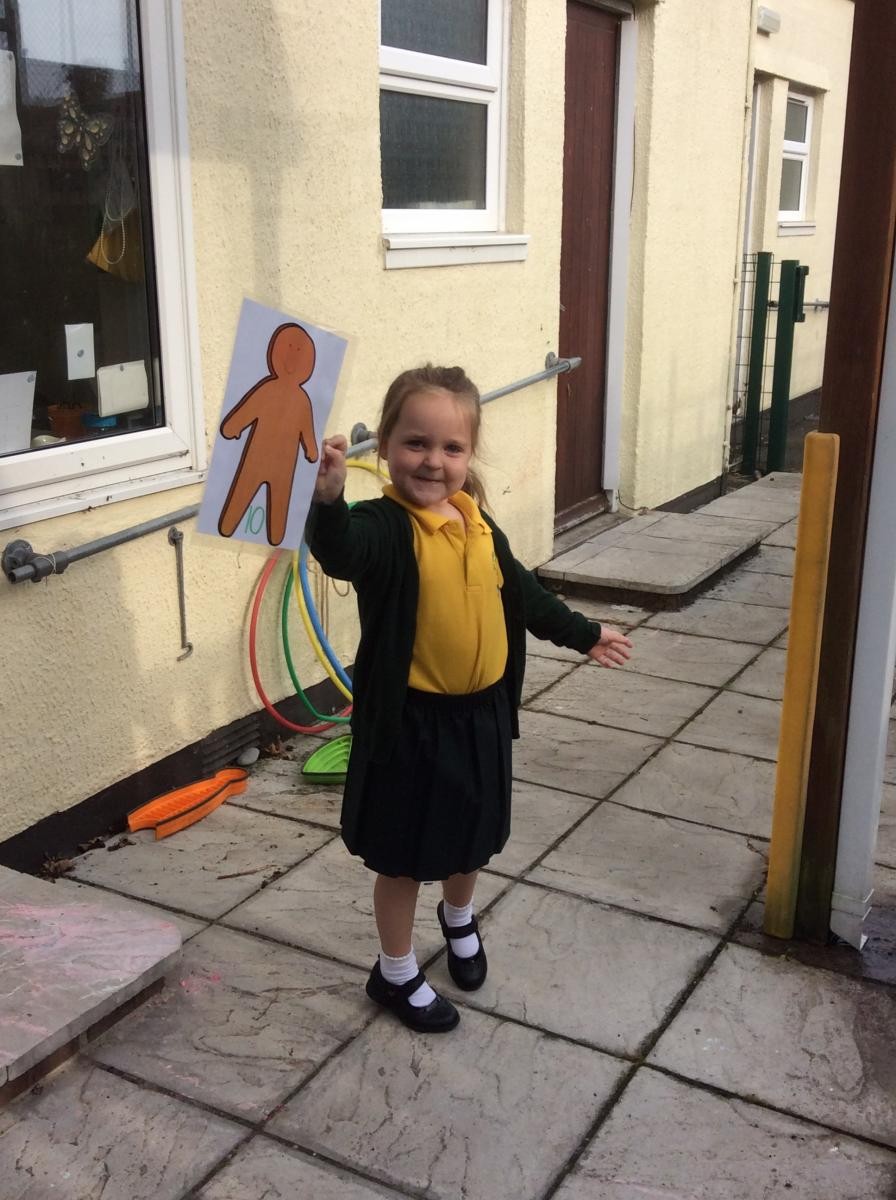 "I found a gingerbread man, I found one."