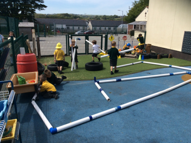 Look at our amazing building skills, lots of concentration, turn taking and problem solving!