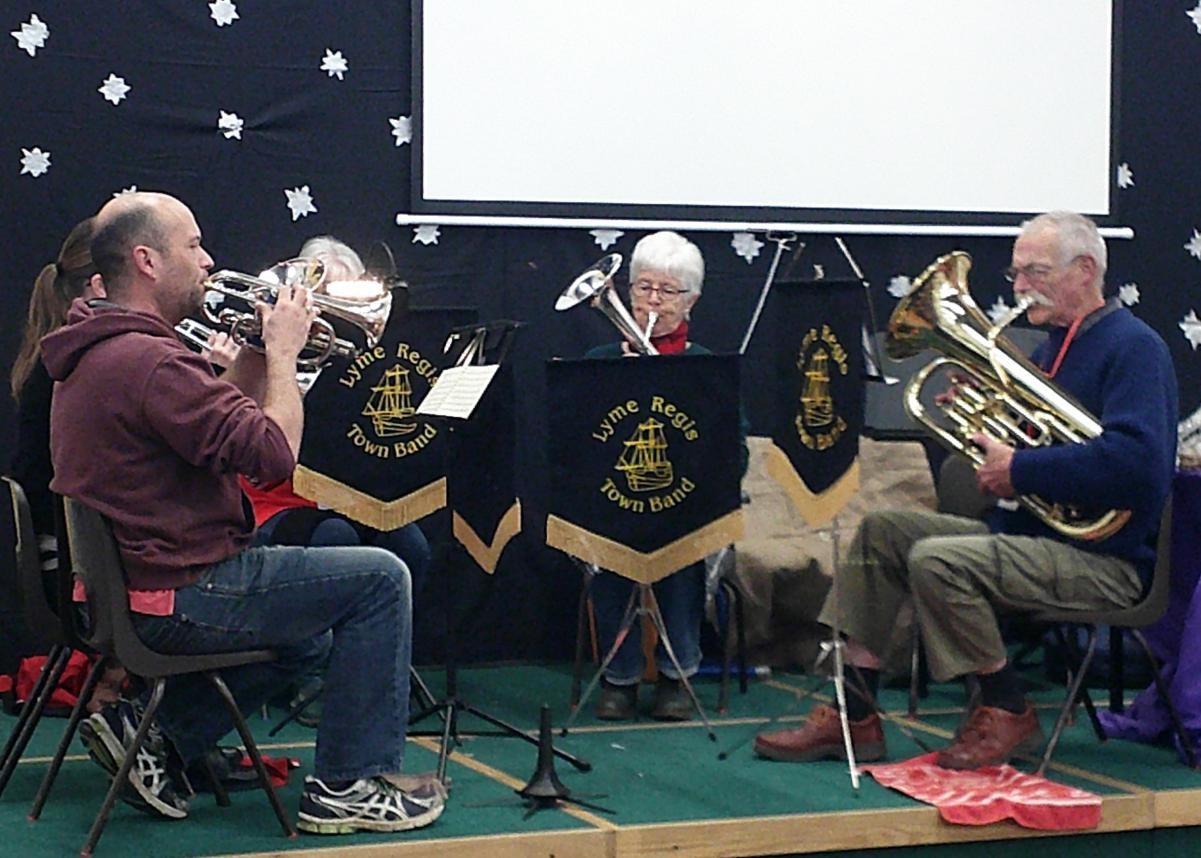 A visit from Lyme Regis Town Band
