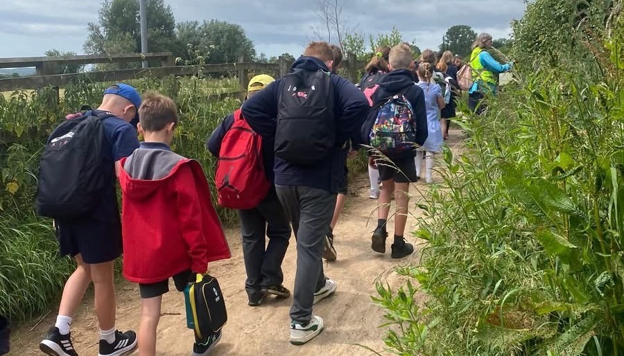 Walking on our route to Kilmington.