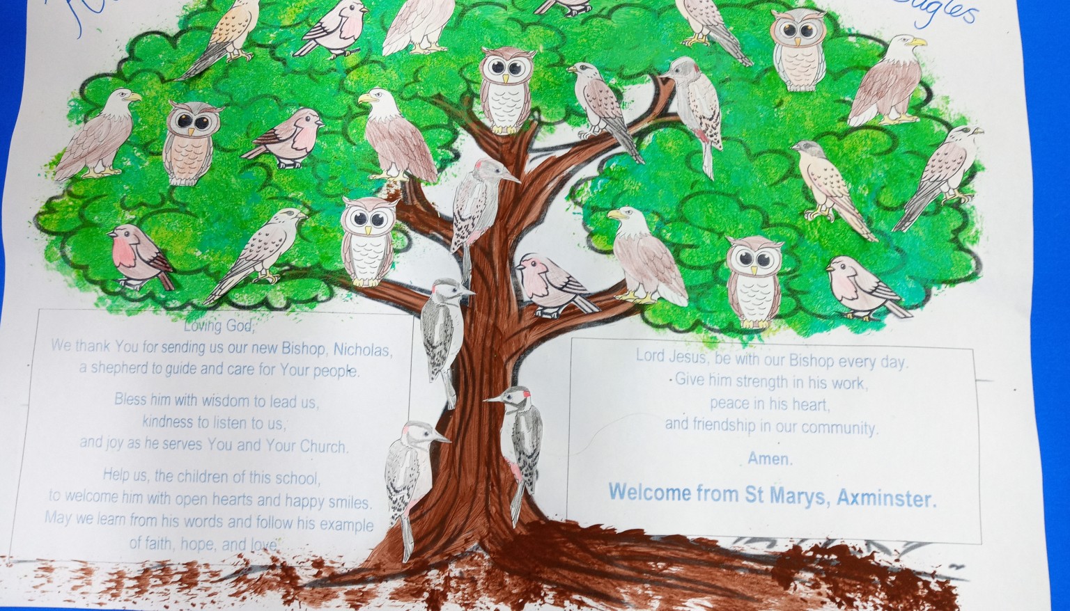 Our GIFT team completed this beautiful artwork and prayer to send to the diocese as a welcome to Bishop Nicholas elect, from the children and staff at St Mary's