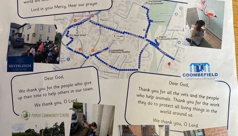 We made a map of our pilgrimage route.