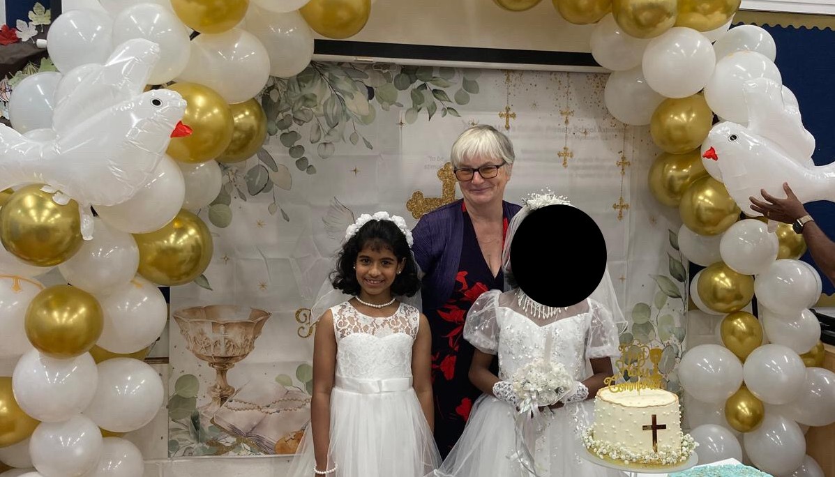 Congratulations to Evana who celebrated her first communion.