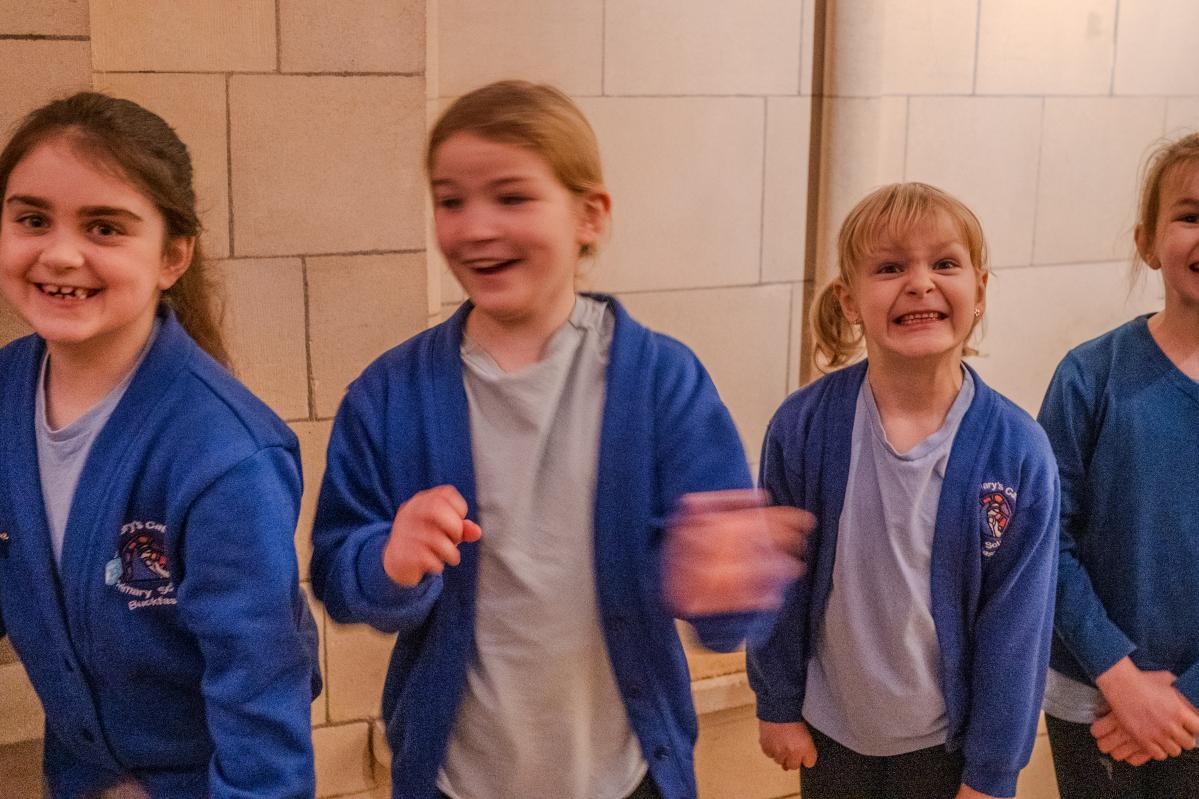 Time for smiles amid all the hard work.