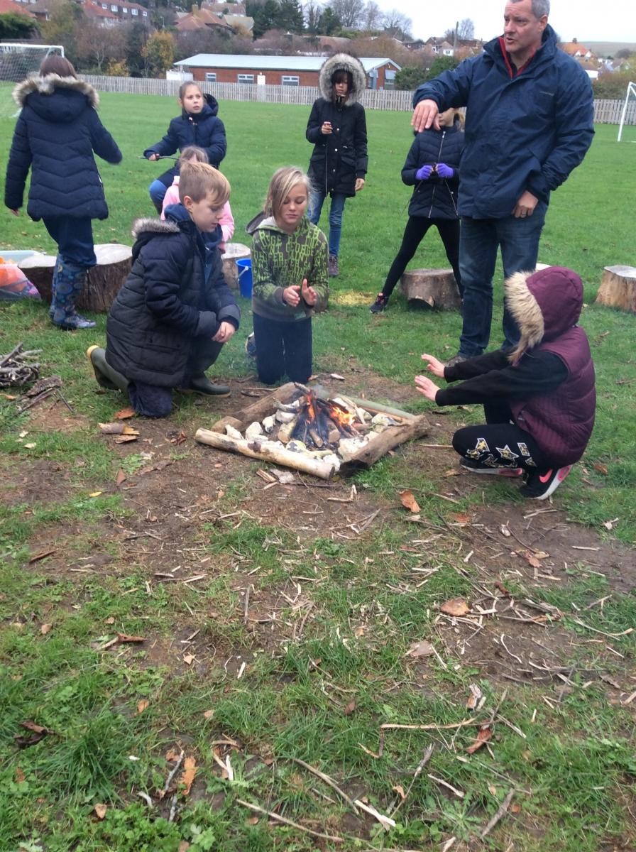 Our first Forest School fire!